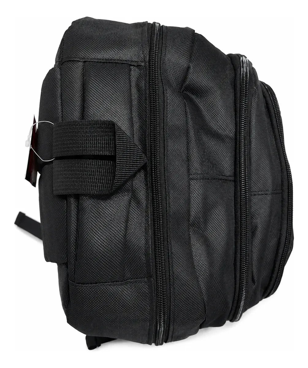 Mochila Urbana Negra 30L 30x20x46 cm 6 Bolsillos - Omaha 4