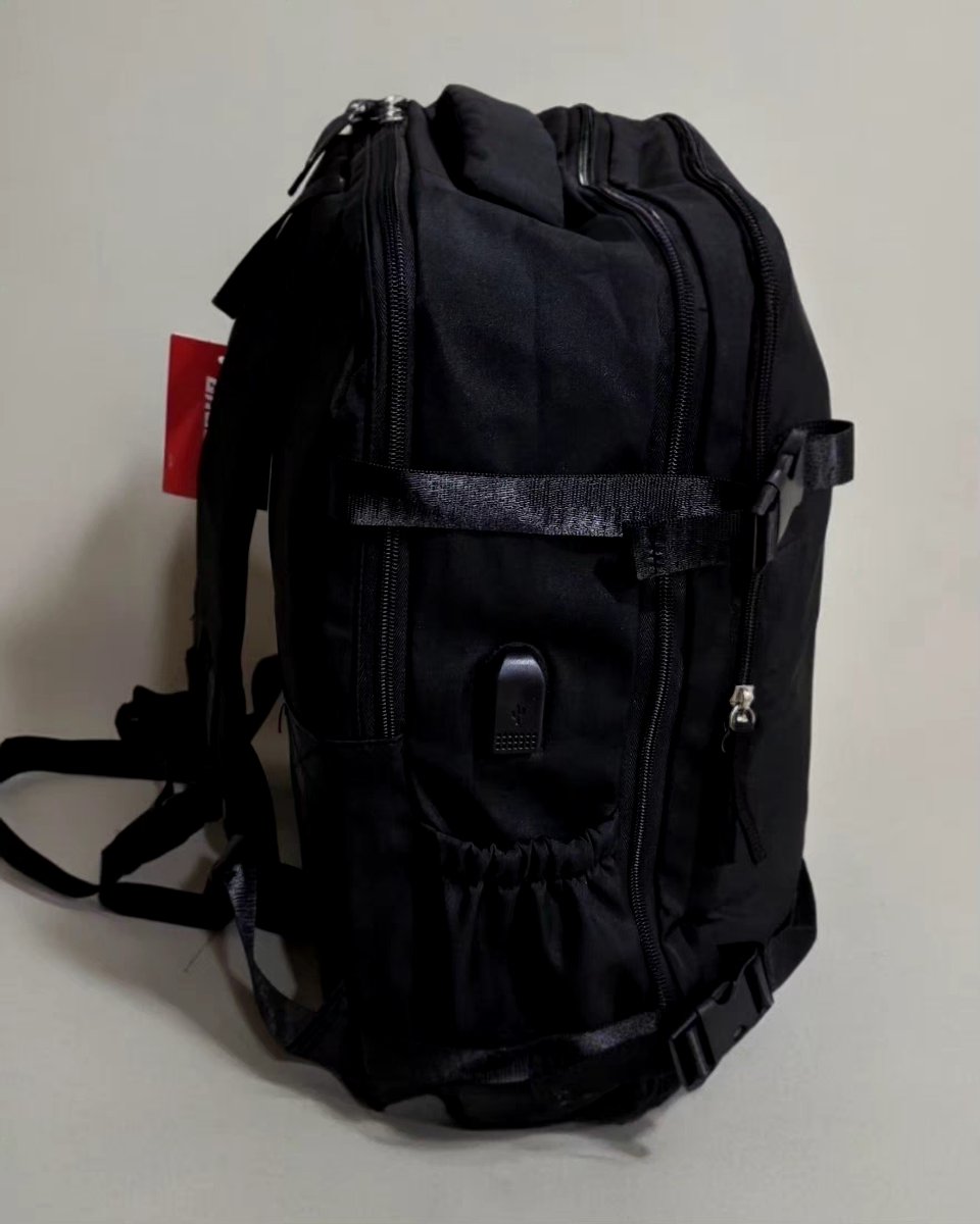 Mochila de Viaje Negra 34L 42x15x30 cm 11 Bolsillos - Omaha 3