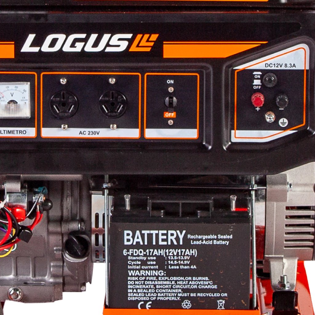 Generador Electrico 8500w Monofasico c/Ruedas - Logus 2