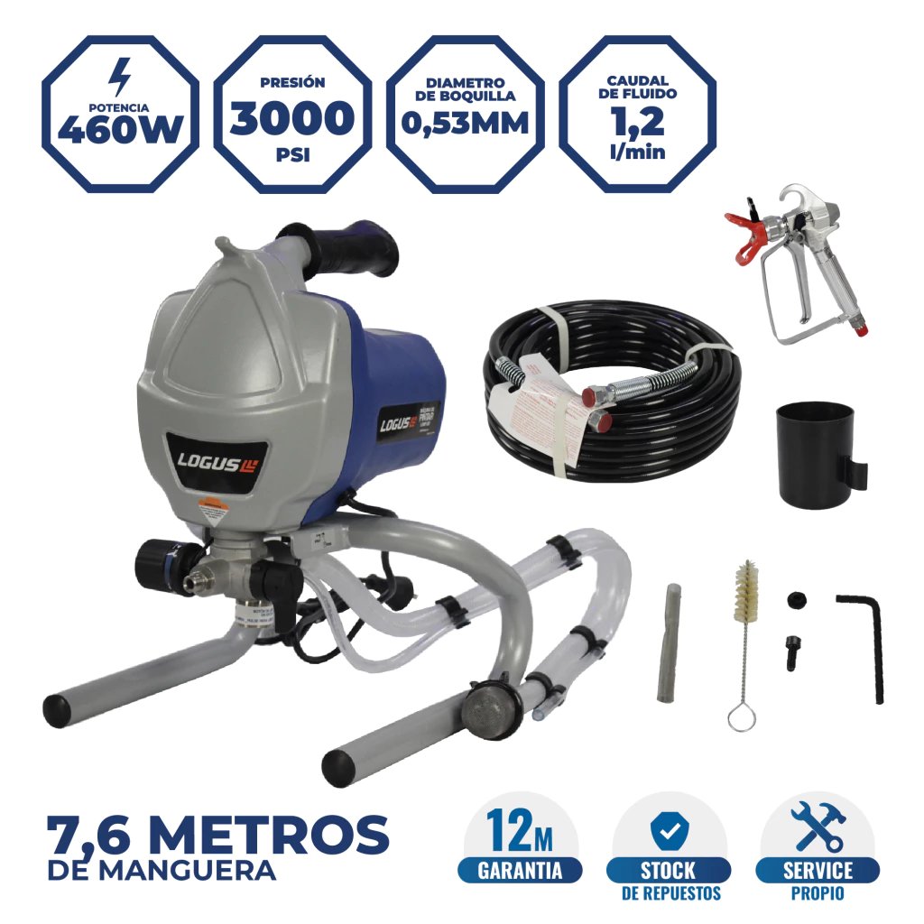 Equipo Pintura Airless Profesional 460w 3000psi - Logus