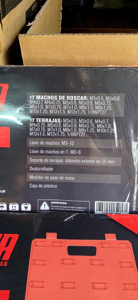 Juego de Tarrajas y Machos 40 Piezas - Omaha 2